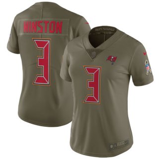 Nike-Buccaneers-3-Jameis-Winston-Women-Olive-Salute-To-Service-Limited-Jersey