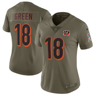 Nike-Bengals-18-A.J.-Green-Women-Olive-Salute-To-Service-Limited-Jersey