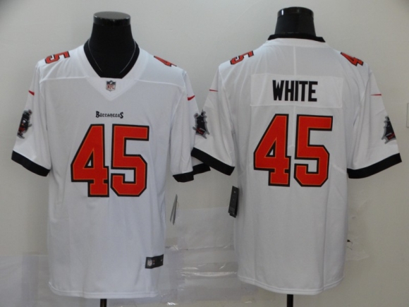 Nike-Buccaneers-45-Devin-White-White-New-2020-Vapor-Untouchable-Limited-Jersey