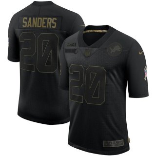 Nike-Lions-20-Barry-Sanders-Black-2020-Salute-To-Service-Limited-Jersey