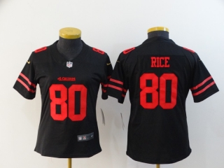 San Francisco 49ers #80 Jerry Rice black women jersey
