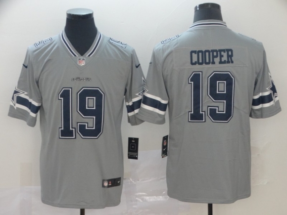Cowboys-19-Amari-Cooper Gray Inverted Legend Jersey