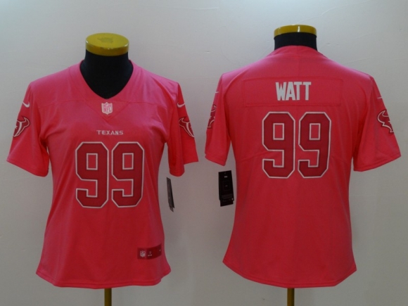 Nike-Texans-99-J.J.-Watt-Pink-Fashion-Women-Limited-Jersey