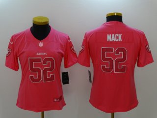 Nike-Raiders-52-Khalil-Mack-Pink-Fashion-Women-Limited-Jersey