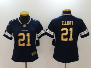 Nike-Cowboys-21-Ezekiel-Elliott-Navy-Gold-Color-Rush-Women-Limited-Jersey