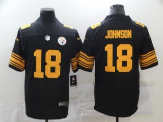Nike-Steelers-18-Diontae-Johnson-Black-Color-Rush-Limited-Jersey