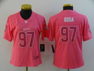 Nike-49ers-97-Nick-Bosa-Pink-Women-Vapor-Untouchable-Limited-Jersey