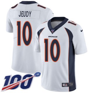 Nike-Broncos-10-Jerry-Jeudy-White-100th-Season-Vapor-Untouchable-Limited-Jersey