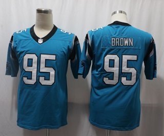 Carolina Panthers #95 light blue limited jersey