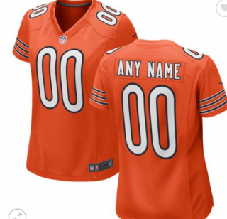 Women Chicago Bears Orange custom jersey