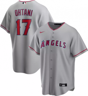 Los Angeles Angels #17 Shohei Ohtani Grey Cool Base Stitched Jersey