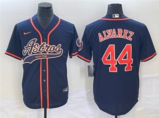 Houston Astros #44 Yordan Alvarez Navy Cool Base Stitched Baseball Jersey