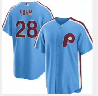 Phillies #28 Bohm light blue jersey