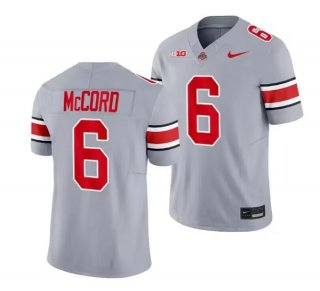 Ohio State Buckeyes #6 Kyle McCord Gray 2023 Limited Stitched Jersey