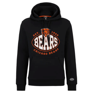 Chicago Bears Black BOSS X Touchback Pullover Hoodie