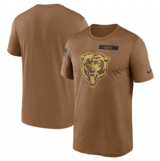 Chicago Bears 2023 Brown Salute To Service Legend Performance T-Shirt