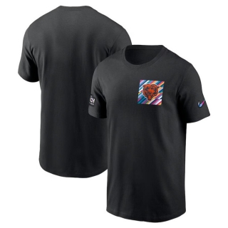 Chicago Bears Black 2023 Crucial Catch Sideline Tri-Blend T-Shirt