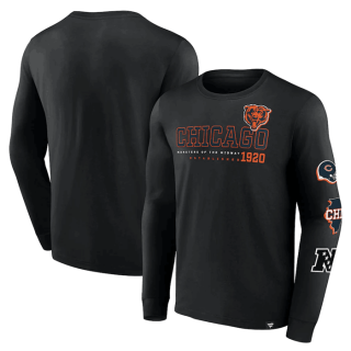 Chicago Bears Black High Whip Pitcher Long Sleeve T-Shirt