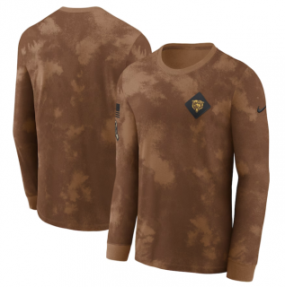 Chicago Bears Brown 2023 Salute To Service Long Sleeve T-Shirt