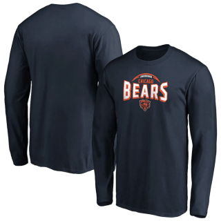 Chicago Bears Navy Clamp Down Long Sleeve T-Shirt