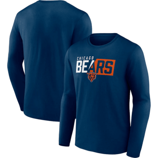 Chicago Bears Navy One Two Long Sleeve T-Shirt