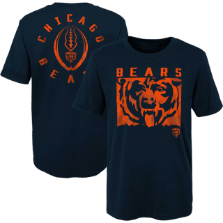 Chicago Bears Navy Preschool Liquid Camo Logo T-Shirt