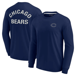 Chicago Bears Navy Signature Unisex Super Soft Long Sleeve T-Shirt