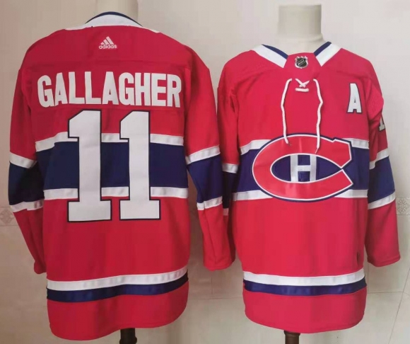 Men's Montreal Canadiens #11 Brendan Gallagher 2021 Red Stitched