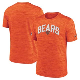 Chicago Bears Orange Sideline Velocity Stack Performance T-Shirt