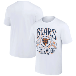 Chicago Bears White X Darius Rucker Collection Vintage Football T-Shirt