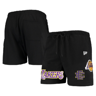 Los Angeles Lakers Black Shorts 001