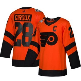 Philadelphia Flyers #28 Claude Giroux Orange 2019 NHL Stadium Series Stitched Jersey