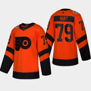 Philadelphia Flyers #79 Carter Hart Orange 2019 Stadium Series Stitched NHL