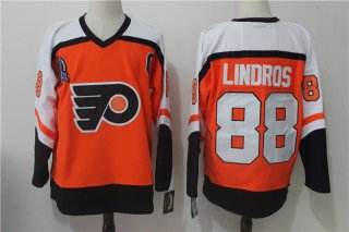 Philadelphia Flyers #88 Eric Lindros Orange 1997 Stanley Cup Ccm Vintage