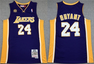 Los Angeles Lakers #24 Kobe Bryant Purple 60th Anniversary Throwback