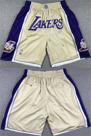 Los Angeles Lakers Gold Purple Shorts (Run Small)