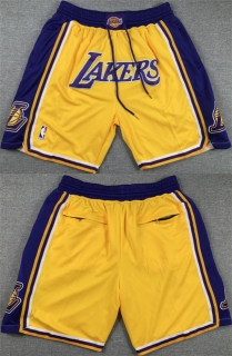Los Angeles Lakers Yellow Purple Shorts (Run Small)