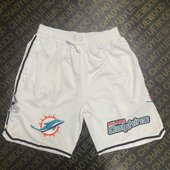Miami Dolphins white men shorts