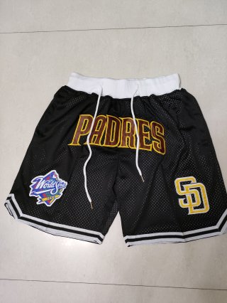 San Diego Padres black men shorts
