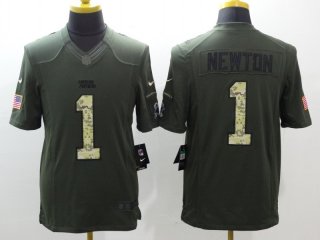 Carolina Panthers #1 green salute to service limited jersey