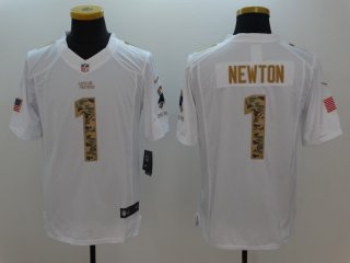 Carolina Panthers #1 white salute to service limited jersey