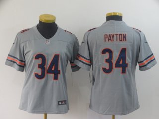 Chicago Bears #34 gray inverted women jersey
