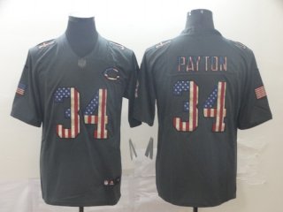 Chicago Bears #34 gray USA flag limited jersey