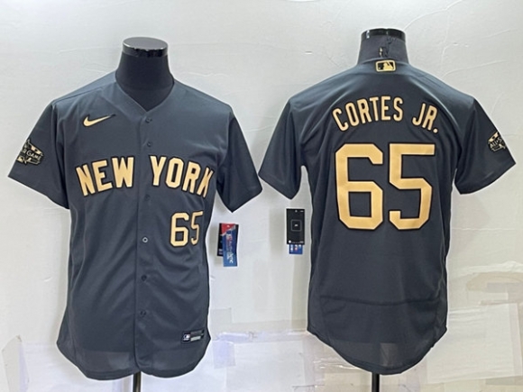 New York Yankees #65 Nestor Cortes Jr. Charcoal 2022 All-Star Flex Base Stitched