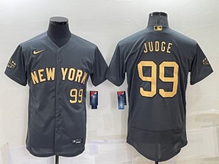New York Yankees #99 Aaron Judge Charcoal 2022 All-Star Flex Base Stitched Baseball