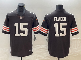 Cleveland Browns #15 Joe Flacco Brown F.U.S.E limited jersey