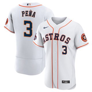 Houston Astros #3 Jeremy Peña 2022 World Series White Flex Base Stitched Baseball