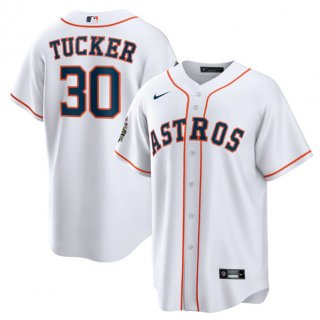 Houston Astros #30 Kyle Tucker White 2022 World Series Home Stitched Baseball Jersey