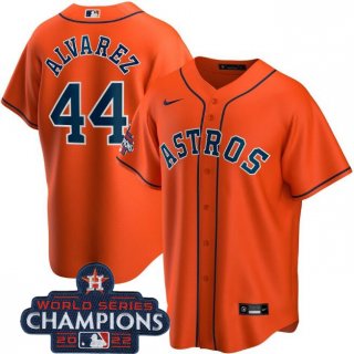 Houston Astros #44 Yordan Alvarez Orange 2022 World Series Champions