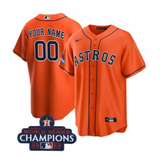 Houston Astros Active Player Custom Orange 2022 World Series Champions Cool